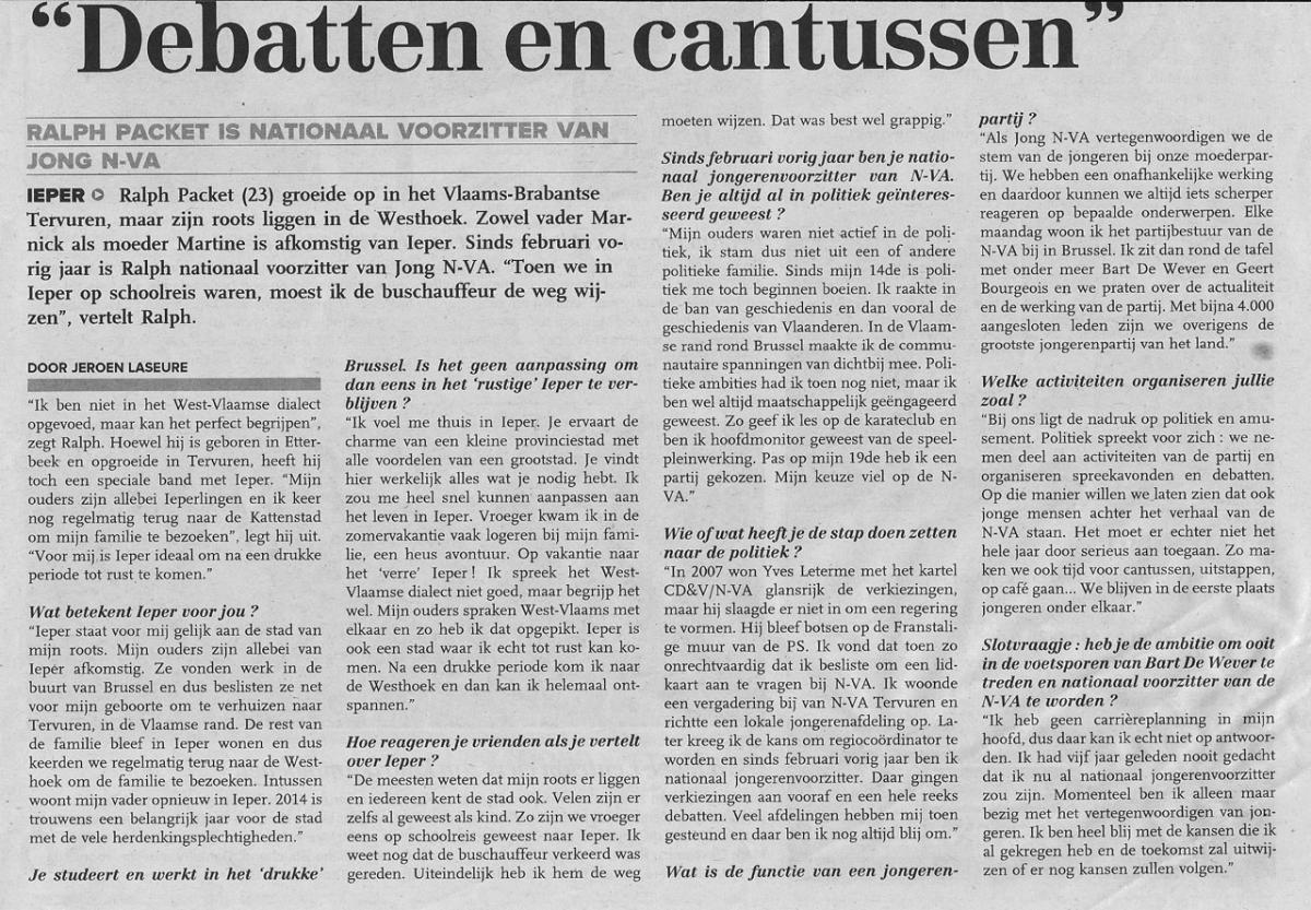 Krant van West-Vlaanderen - 31/01/2014