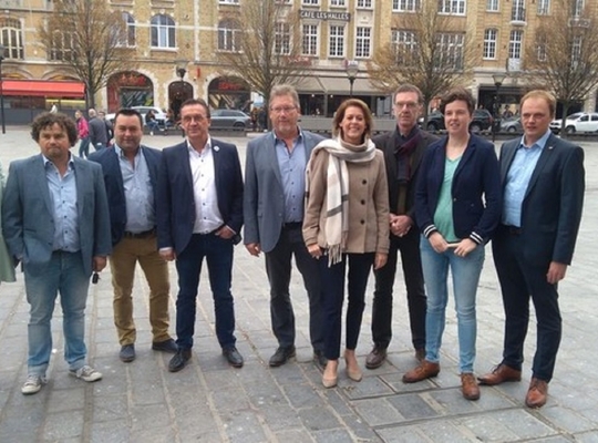 Groepsfoto schepencollege Ieper 2019-2024