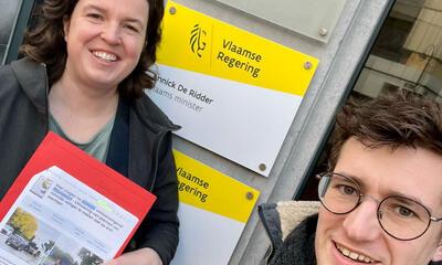 Eva Ryde & Simon De Vuyst bij kabinet mobiliteit De Ridder
